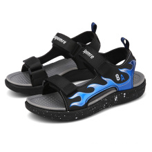 Hot sale children's summer new flame pattern Fashion boys' open toe beach sandals kids designer cool sport outdoor shoes